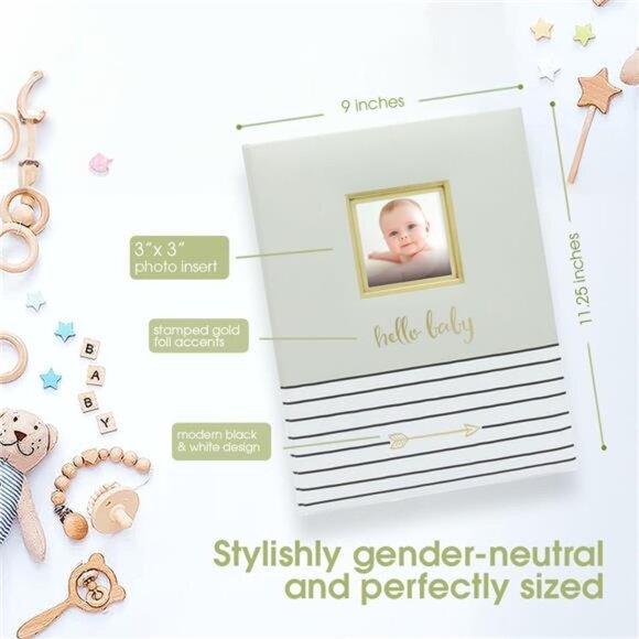 Hello Baby First 5 Years Memory Book, Gender-Neutral Baby Keepsake for Expectant - Picture 2 of 7